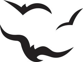 Flying birds silhouette