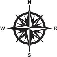 icono de brújula náutica vector