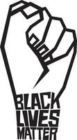 Black lives matter fist vector