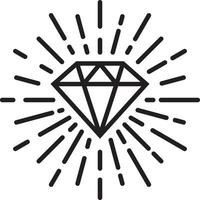 Shining Diamond Simple vector