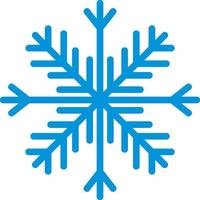 icono de copo de nieve azul vector