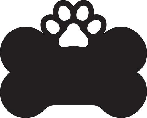 Dog Bone Tag Vector Art Icons and Graphics for Free Download