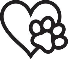 Heart and paw icon