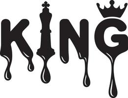 King dripping vector