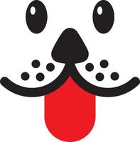 Happy dog face vector