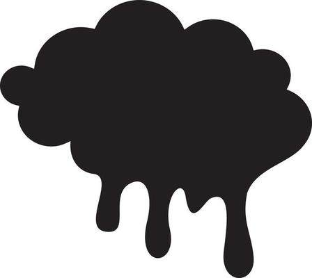 Black dripping cloud