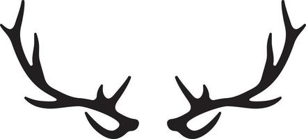 Antler silhouette deer Royalty Free Vector Image
