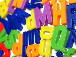 Toy plastic letters photo