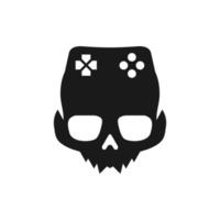 gráfico de vector de ilustración del logo del juego de calavera. perfecto para usar en empresas de tecnología