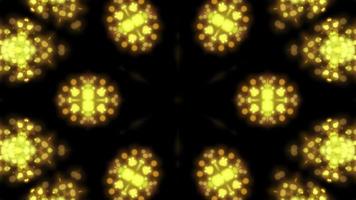 Symmetry kaleidoscope animation of gold color video