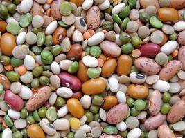 Mixed beans background photo
