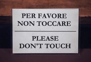 Please don't touch photo