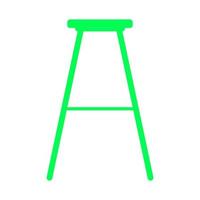 Bar stool on white background vector