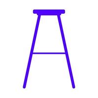 Bar stool on white background vector