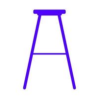 Bar stool on white background vector