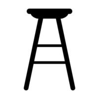 Bar stool on white background vector