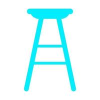Bar stool on white background vector