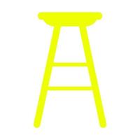 Bar stool on white background vector