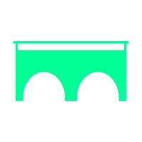 Bridge on white background vector