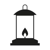 Camp light on white background vector