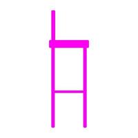 Bar stool on white background vector