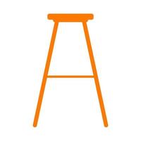 Bar stool on white background vector