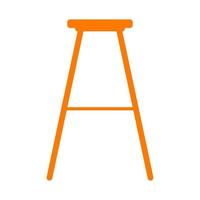 Bar stool on white background vector