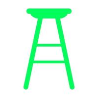 Bar stool on white background vector