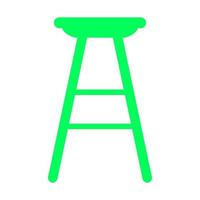 Bar stool on white background vector