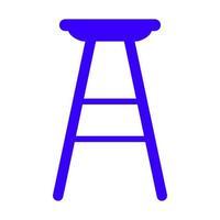 Bar stool on white background vector