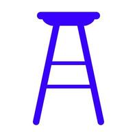 Bar stool on white background vector