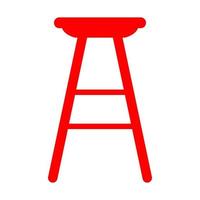 Bar stool on white background vector