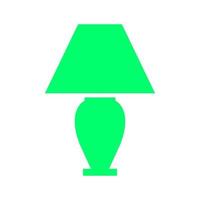 Bedside light bulb on white background vector