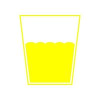 Glass of water on white background vector