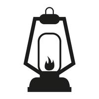 Camp light on white background vector