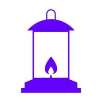 Camp light on white background vector