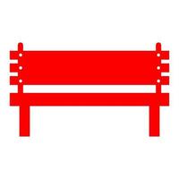 Bench on white background vector