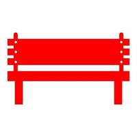 Bench on white background vector