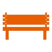 Bench on white background vector