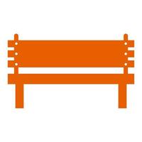 Bench on white background vector