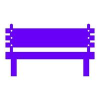 Bench on white background vector