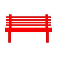 Bench on white background vector