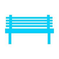 Bench on white background vector