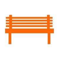 Bench on white background vector