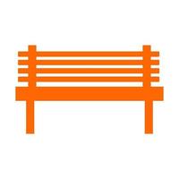 Bench on white background vector