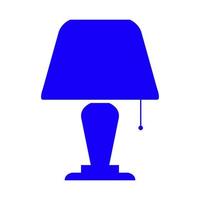 Bedside light bulb on white background vector