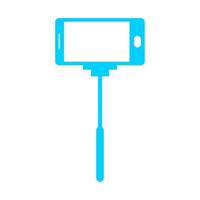 Selfie stick on white background vector