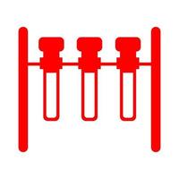 Test tube on white background vector