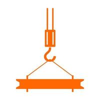 Crane hook on white background vector