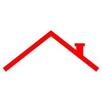 House roof on white background vector